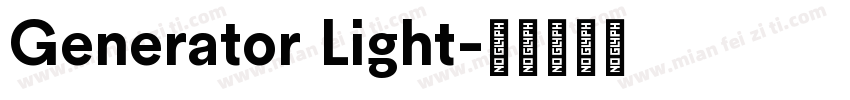 Generator Light字体转换